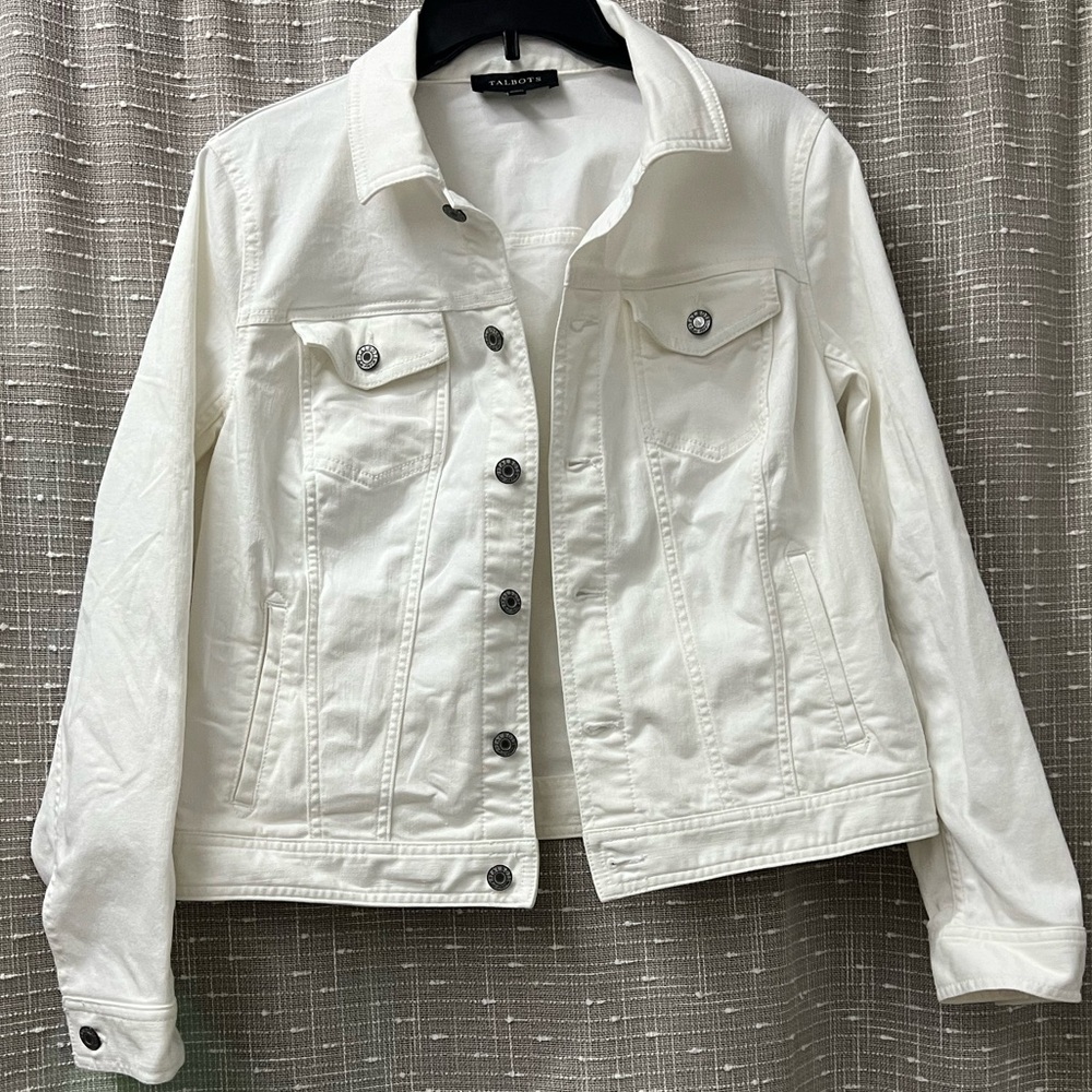 Talbots White Denim Jacket